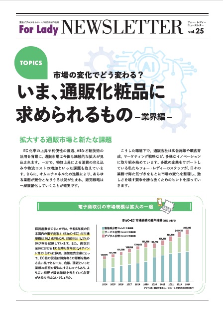 市場変化をつかむ｜いま、通販化粧品に求められるもの 業界編 vol.25